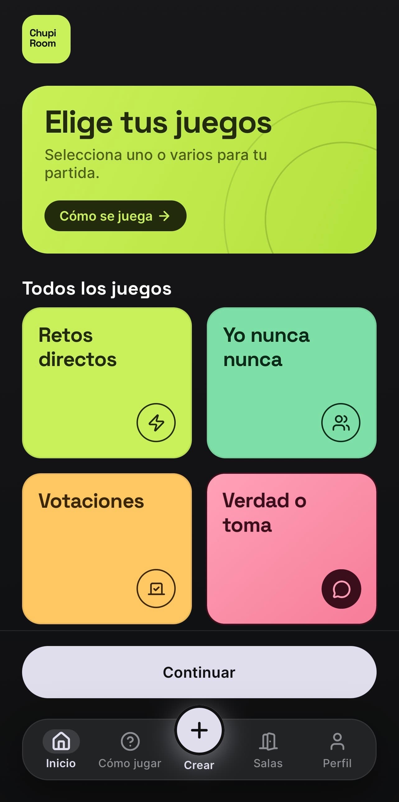 ChupiRoom — latest version, screen 2